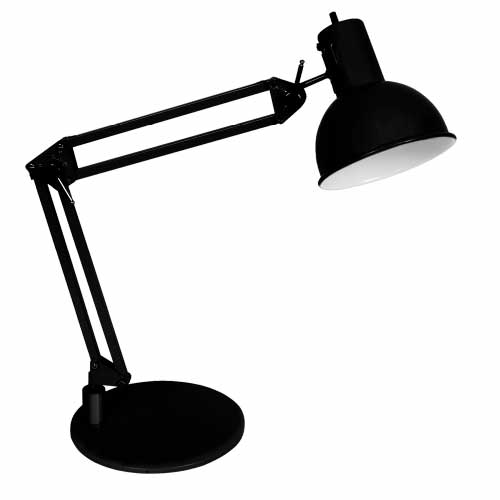 Lámpara de escritorio con articulación color negro